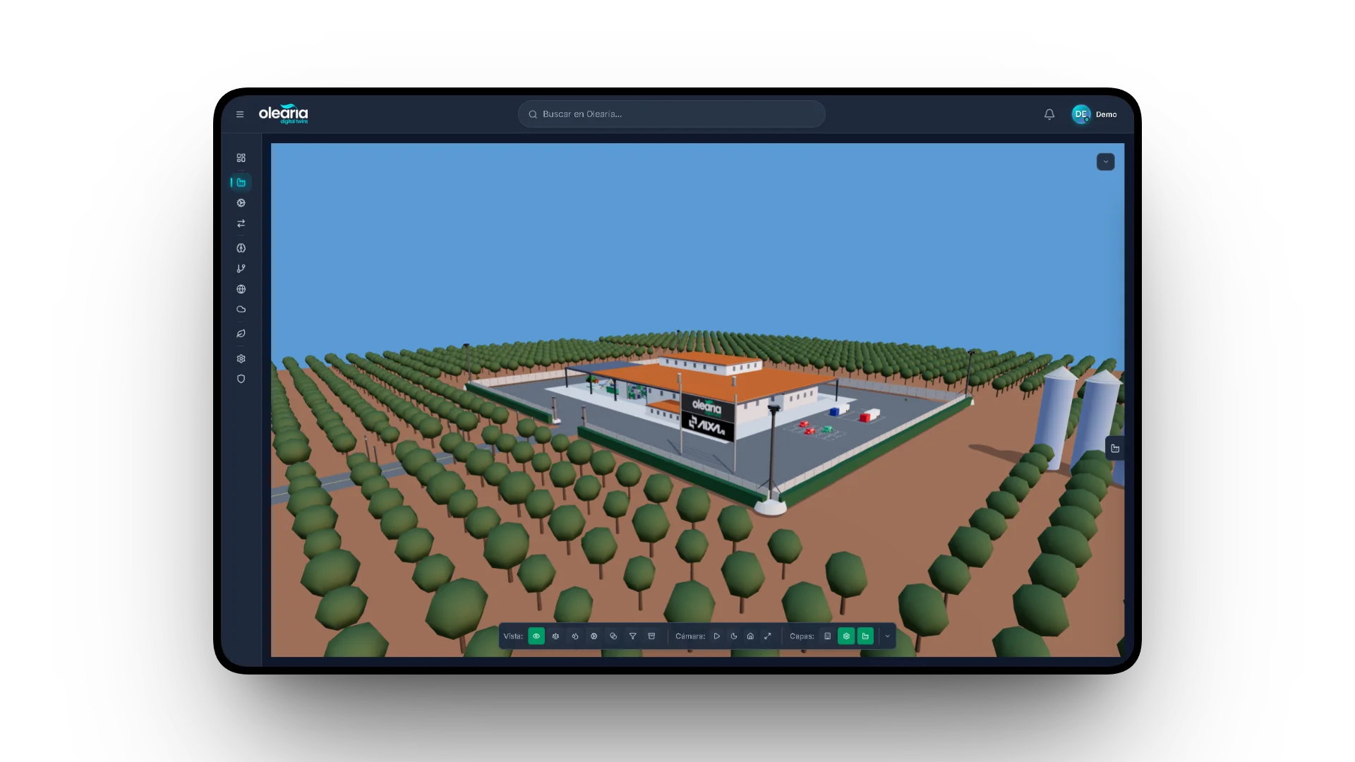Olearia Digital Twins - Plataforma completa